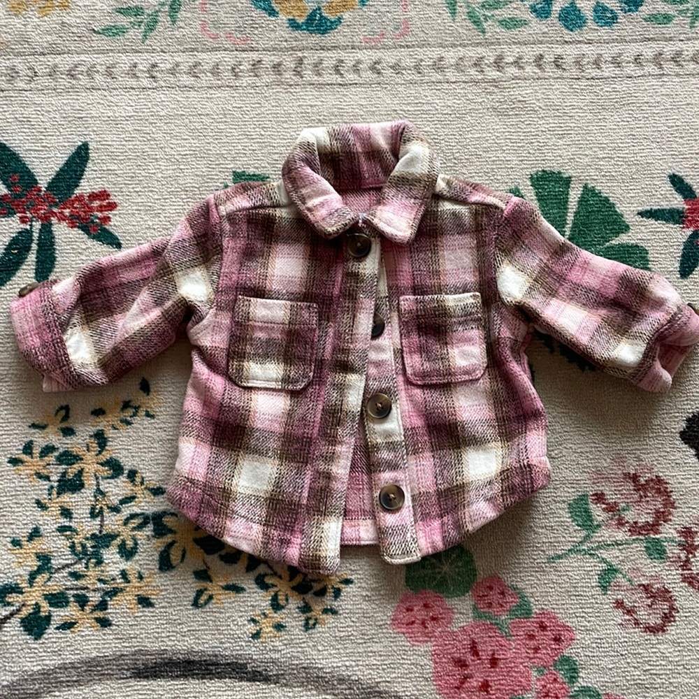 baby girl old navy flannel.